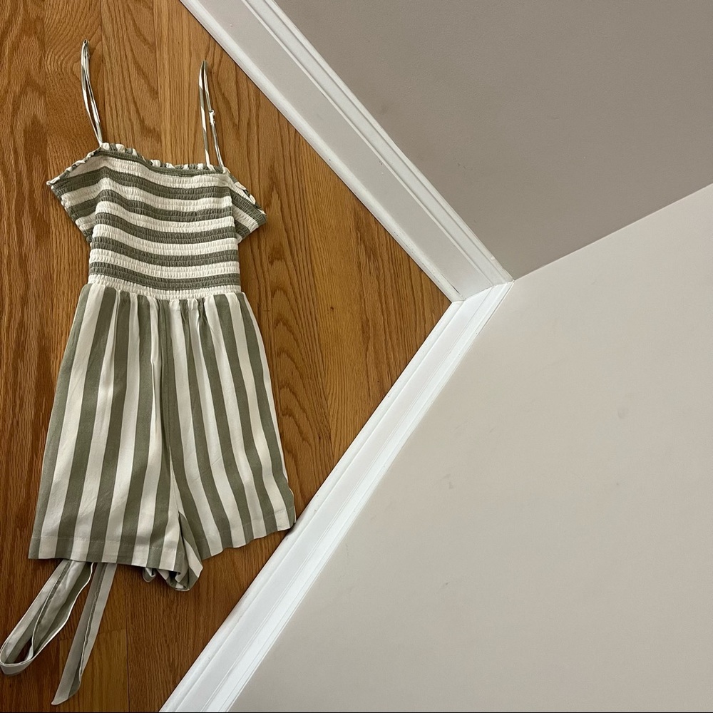 American Eagle Striped Romper Size M